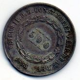 500 reis de 1853 de prata
