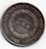 500 REIS DE PRATA DE 1863