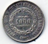 1000 REIS DE PRATA DE 1862