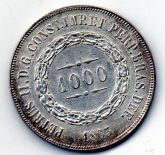 1000 REIS DE PRATA DE 1863