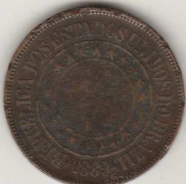 40 REIS DE 1889 DE BRONZE