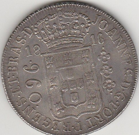 reverso invertido, 960 reis de 1816r