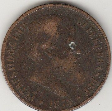 40 REIS DE BRONZE DE 1875