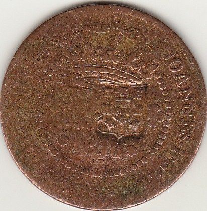 xl reis de 1816r , serie especial com carimbo de escudete