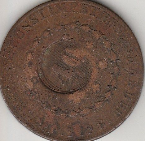 80 REIS C/CARIMBO DE 40 DE 1829B