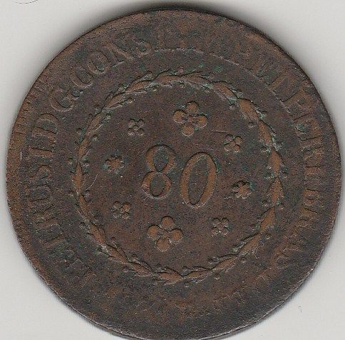 80 reis de 1831r,dom pedro I