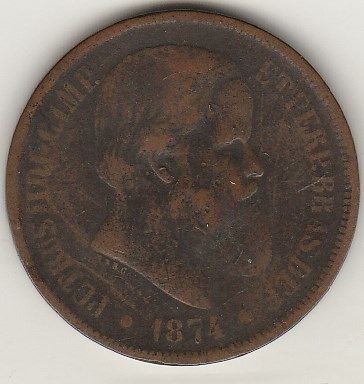 40 REIS DE BRONZE DE 1874