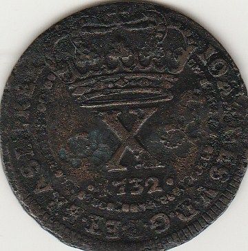 x reis de cobre de 1732b